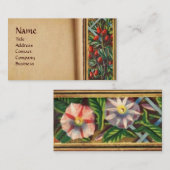 MORNEN GLORY EN RED BERRIES VISITEKAARTJE (Voorkant / Achterkant)