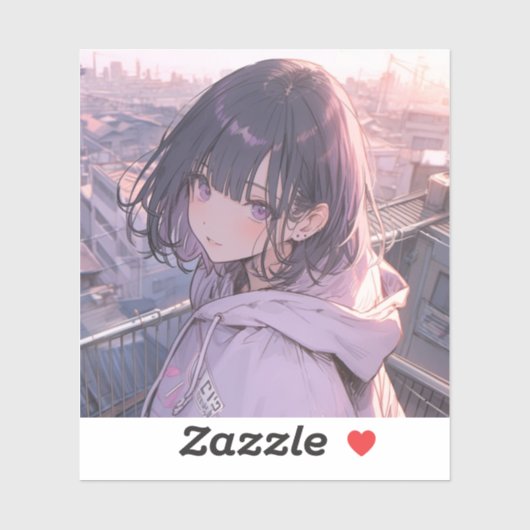 Mornig with you | 東京娘 GenerartiveAI シール Sticker (Vel)