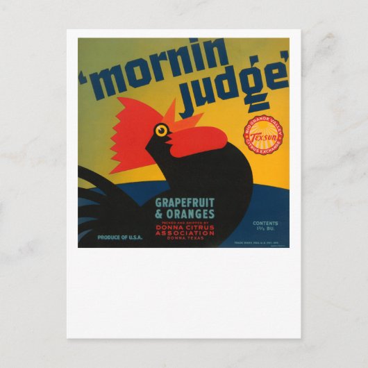 Mornin rechter Grapefruit en Sinaasappels Briefkaart (Voorkant)