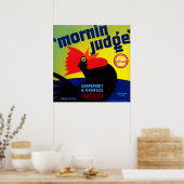 Mornin rechter Grapefruit en Sinaasappels Poster (Keuken)