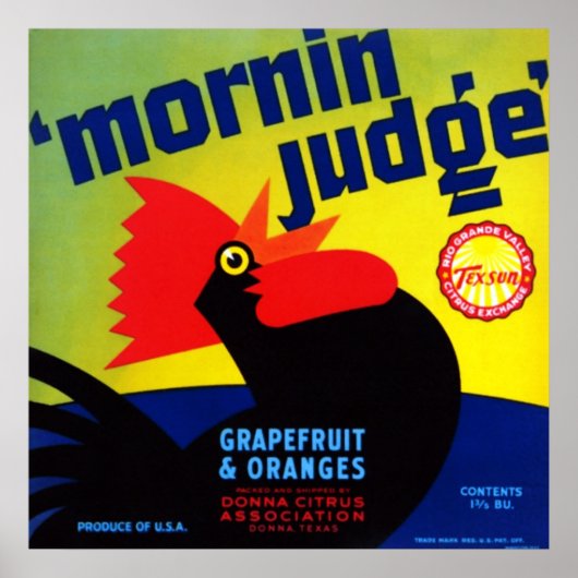 Mornin rechter Grapefruit en Sinaasappels Poster (Voorkant)
