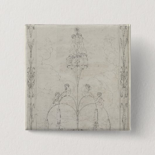 Morning, 1803 vierkante button 5,1 cm (Voorkant)