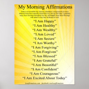 Morning Affirmations Poster