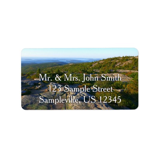 Morning atop Cadillac Mountain in Acadia Etiket (Voorkant)