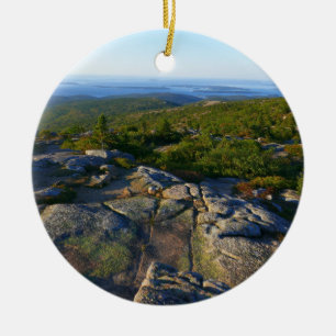 Morning atop Cadillac Mountain in Acadia Keramisch Ornament
