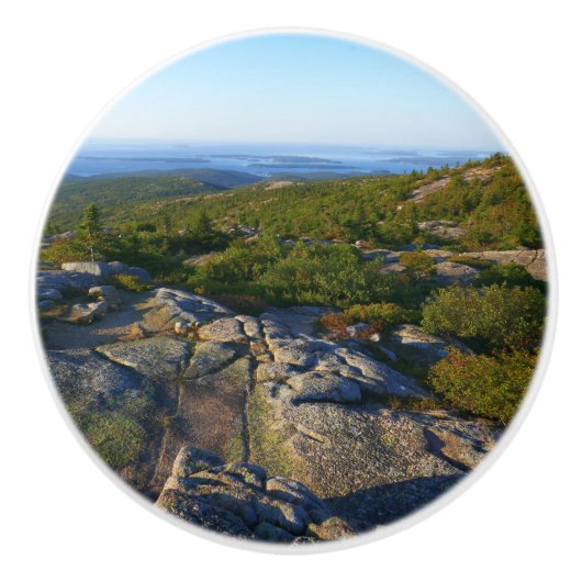 Morning atop Cadillac Mountain in Acadia Keramische Knop (Voorkant)