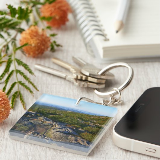 Morning atop Cadillac Mountain in Acadia Sleutelhanger (Voorkant Rechts)