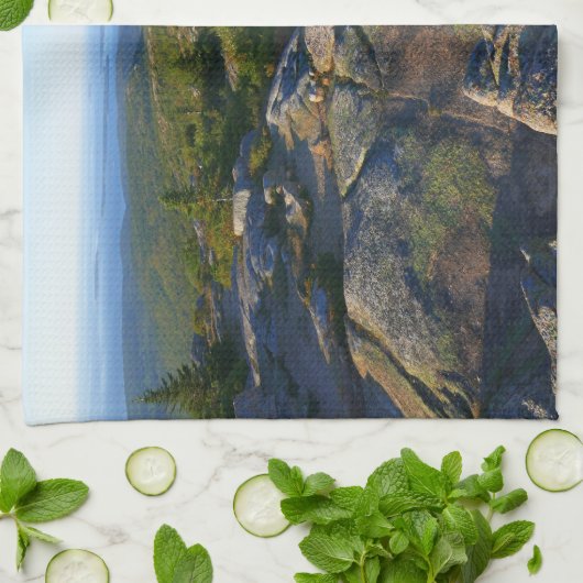 Morning atop Cadillac Mountain in Acadia Theedoek (Gevouwen)