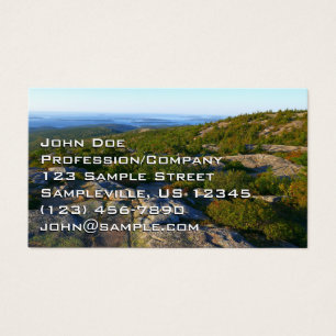 Morning atop Cadillac Mountain in Acadia Visitekaartje