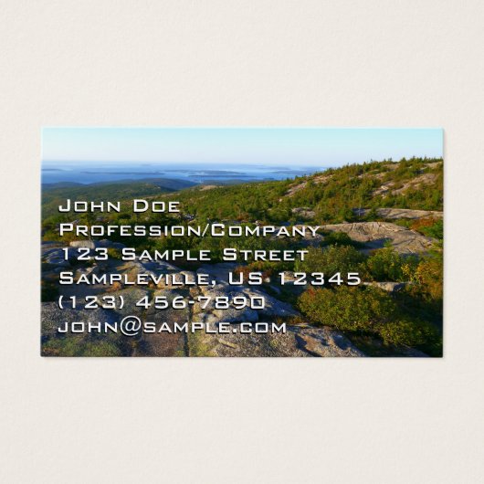 Morning atop Cadillac Mountain in Acadia Visitekaartje (Voorkant)