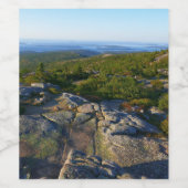 Morning atop Cadillac Mountain in Acadia Wijn Etiket (Enkel label)