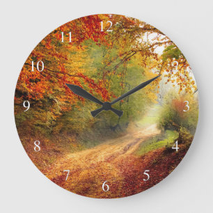 Morning Autum Forest Grote Klok