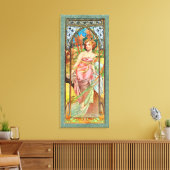 Morning Awakening door Alphonse Mucha Canvas Afdruk (Insitu (Woonkamer))