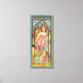 Morning Awakening door Alphonse Mucha Canvas Afdruk (Voorkant)