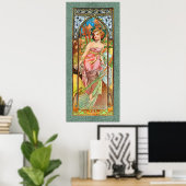 Morning Awakening door Alphonse Mucha Poster (Thuiskantoor)