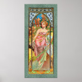 Morning Awakening door Alphonse Mucha Poster (Voorkant)