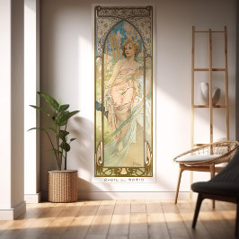 Morning Awakking Art Nouveau Poster Set 3/4 Mucha