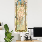 Morning Awakking Art Nouveau Poster Set 3/4 Mucha (Thuiskantoor)