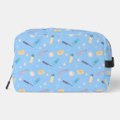 Morning Bathroom Toiletries Pattern Blue Toilettasje (Achterkant)