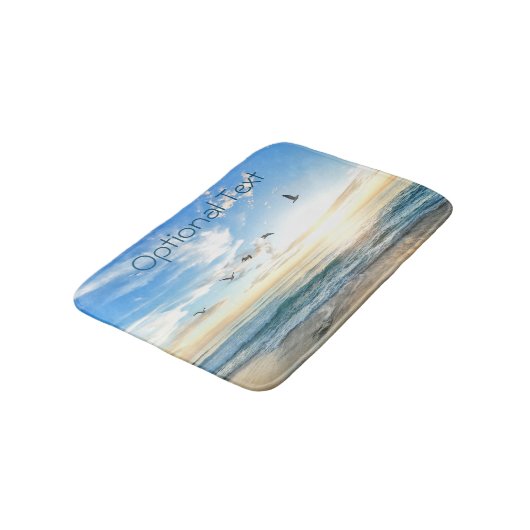 Morning Beach Seagulls Badmat (Gekanteld)