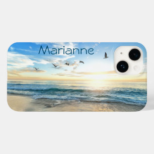 Morning Beach Seagulls Case-Mate iPhone 14 Hoesje