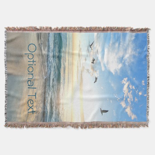 Morning Beach Seagulls Deken (Voorkant)