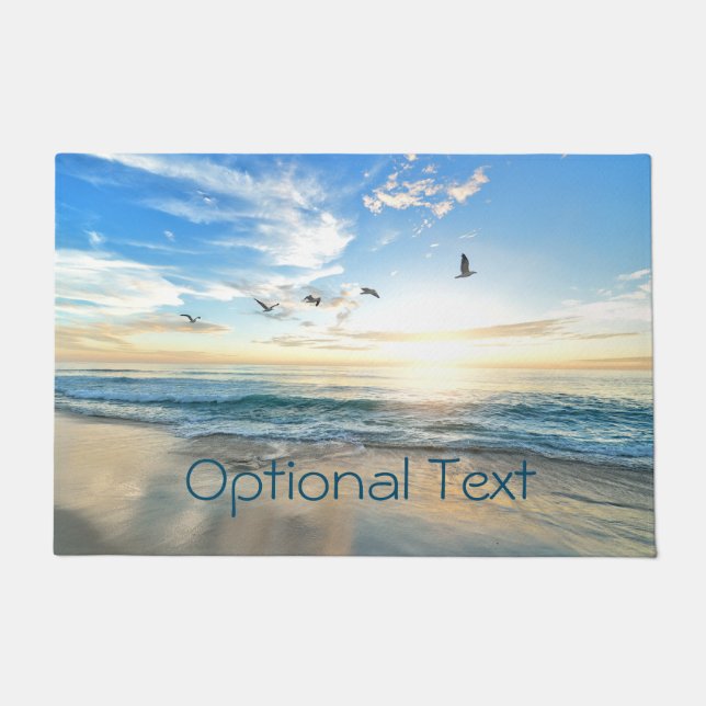 Morning Beach Seagulls Deurmat (Voorkant)