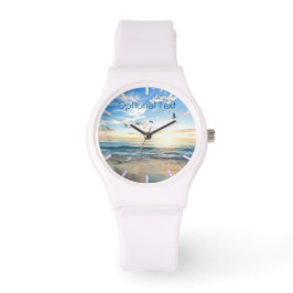 Morning Beach Seagulls Horloge