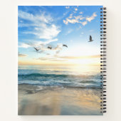 Morning Beach Seagulls Notitieboek (Achterkant)