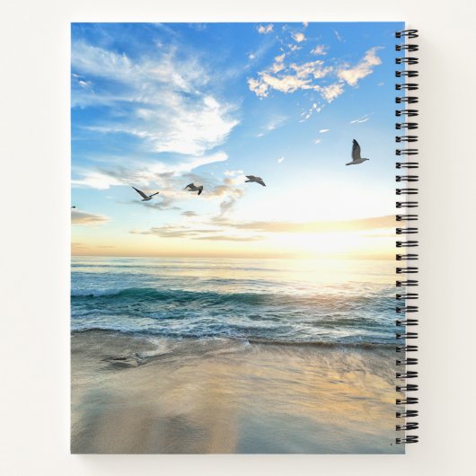 Morning Beach Seagulls Notitieboek (Achterkant)