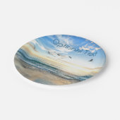 Morning Beach Seagulls Papieren Bordje (Gekanteld)