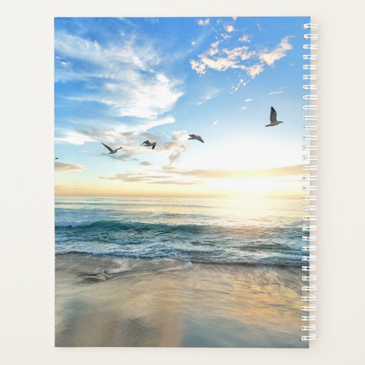 Morning Beach Seagulls Planner (Achterkant)