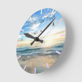 Morning Beach Seagulls Ronde Klok (Hoek)