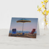 Morning Beach Wenskaart Kaart (Gele Bloem)