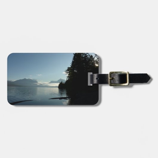 Morning bij het McDonald-meer in het Glacier Natio Bagagelabel (Voorkant horizontaal)