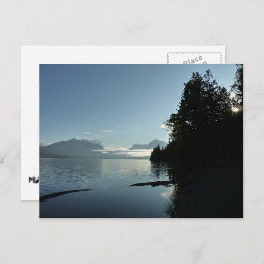 Morning bij het McDonald-meer in het Glacier Natio Briefkaart (Voorkant / Achterkant)