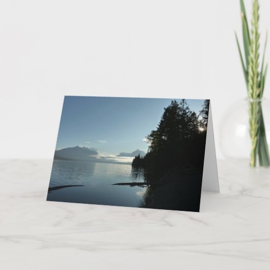 Morning bij het McDonald-meer in het Glacier Natio Kaart (Voorkant)