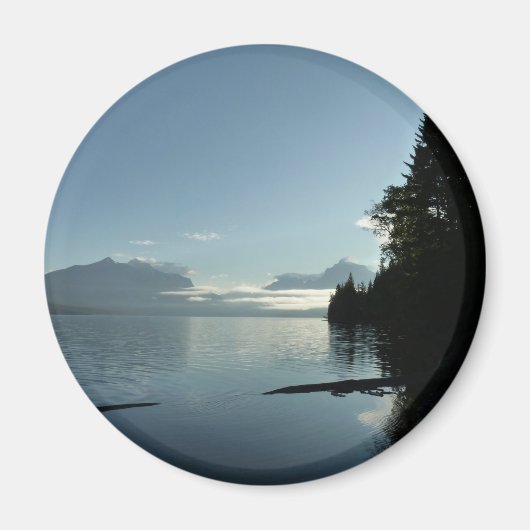 Morning bij het McDonald-meer in het Glacier Natio Magneet (Voorkant)