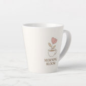 Morning Bloom | Aesthetic Floral Coffee Mug  Latte Mok (Rechterhoek)