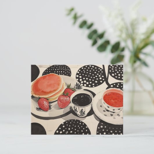 Morning Breakfast Briefkaart (Staand voorkant)