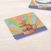 Morning Brew Coffee Kartonnen Onderzetters (Schuin)