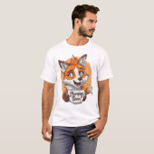 Morning Brew" Fox-koffieliefhebber grillig wakker  T-shirt (Voorkant volledig)