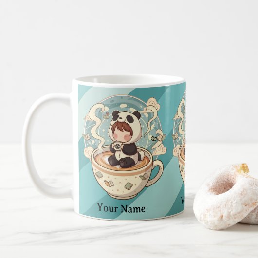 Morning Brew Kawaii Panda Mok (Met donut)
