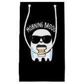 Morning Broo Funny Ghost Coffee Pun Dark BG Klein Cadeauzakje (Voorkant)