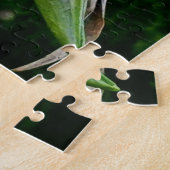 Morning Calm: Blush Petals in Gentle Focus Legpuzzel (Zijkant)