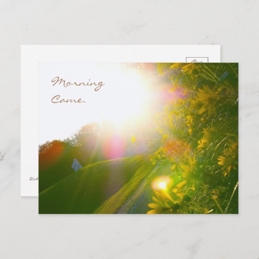 Morning Came Briefkaart (Voorkant / Achterkant)