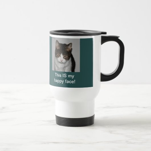 Morning Cat - gepersonaliseerde mug Reisbeker (Rechts)