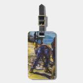 Morning Catch, Harbour Island, Bahama's Bagagelabel (Voorkant verticaal)