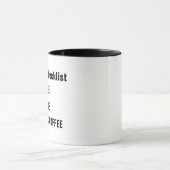Morning Checklist Coffee Pun Funny Custom Gifts Mu Mok (Midden)