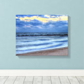 Morning Clouds bij Beach Canvas Print (Insitu (Houten vloer))